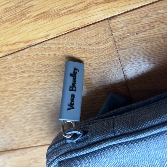 Vera Bradley CARBON GRAY Microfiber Mini Hipster Crossbody Bag - Picture 3 of 5